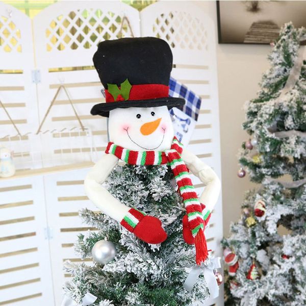 

snowman elk santa claus christmas tree er cover xmas party decor ornament