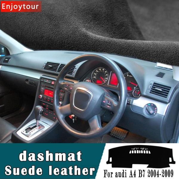 

car-styling suede leather dashmat dashboard cover pad dash mat carpet for a4 b5 allroad avant 2004 2005 2006 2007 2008 rhd
