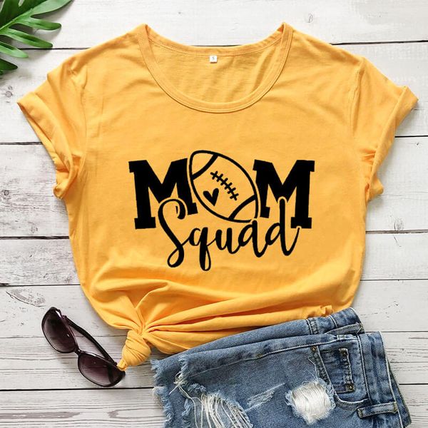 

women's t-shirt mom squad printed t shirt arrival casual 100%cotton funny life shirts mother's day gift, White