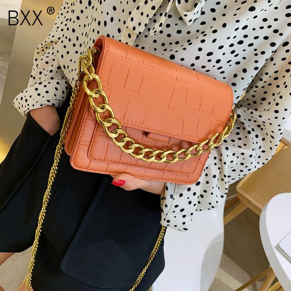 

bxx] crocodile pattern pu leather crossbody bags for women 2020 spring fashion chain shoulder messenger bag lady handbags hk693