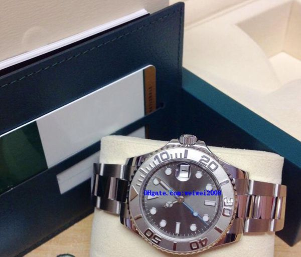 

original box certificate mens watches 37mm 268622 dark rhodium dial asia 2813 movement automatic, Slivery;brown