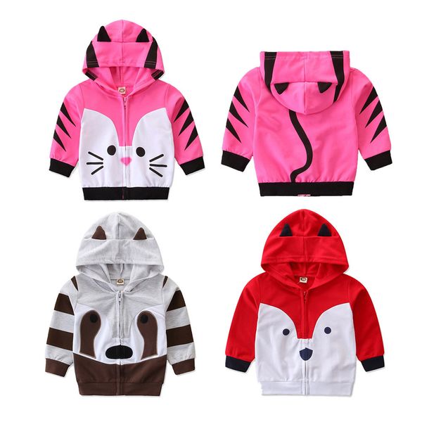 

2019 весна осень девочка одежда cat мальчиков куртки с капюшоном пальто младенца шаржа детей пальто малышей малышей одежды @a, Blue;gray