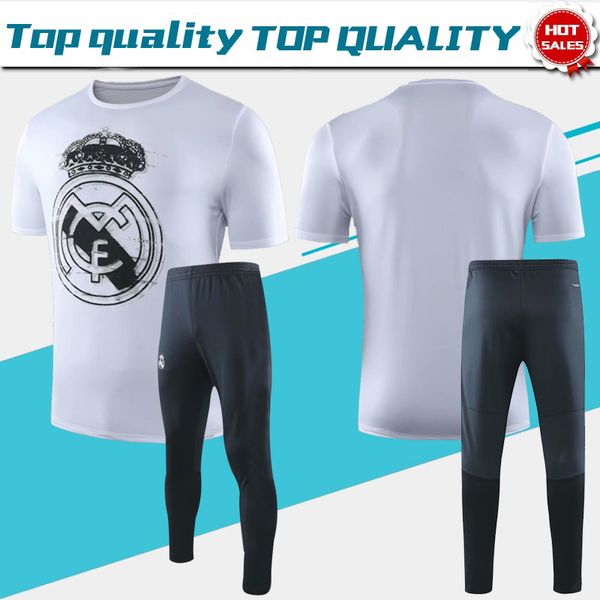 

t-shirt suit 2019 real madrid short sleeves white soccer jerseys 19/20 sportswear t-shirt football uniforms madrid soccer shirts on sale, Black