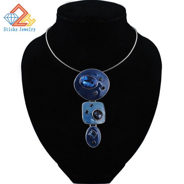 

charm fashion necklace 2 colors zinc alloy enamel pendant necklace with rope chain for women cosplay jewelry, Silver