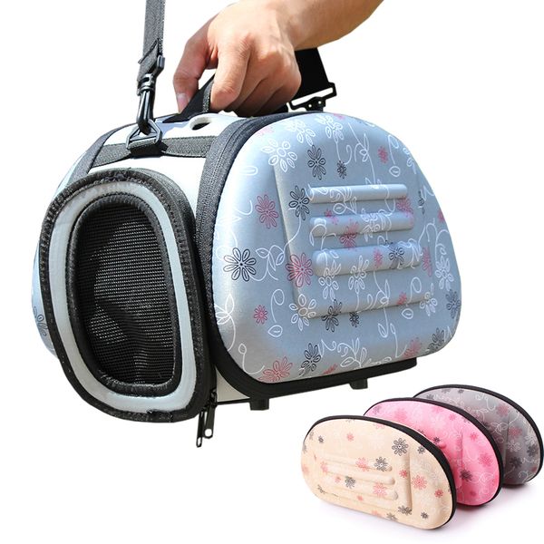 

eva portable foldable small pet carrying bags singles outdoor breathable transport box for cat puppy dogs carriers 32*20*22cm