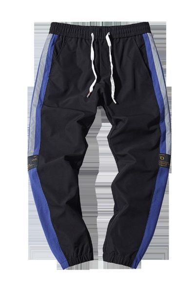 

2019 новый стиль для мужчин спорт и отдых сыпучие осень шу ши-упругие талии ноги цвет панели handsome-type версия мужской, Black