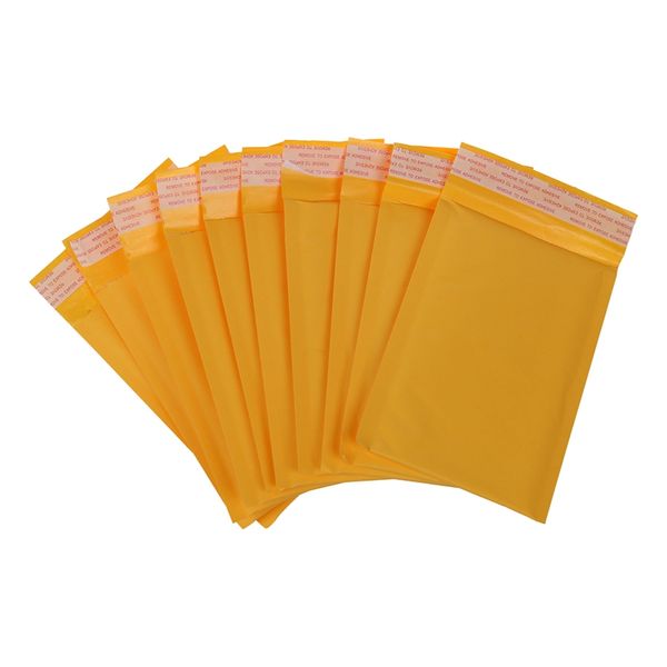 

10 kraft self seal shipping bubble padded mailers envelopes bags 183x120+34mm