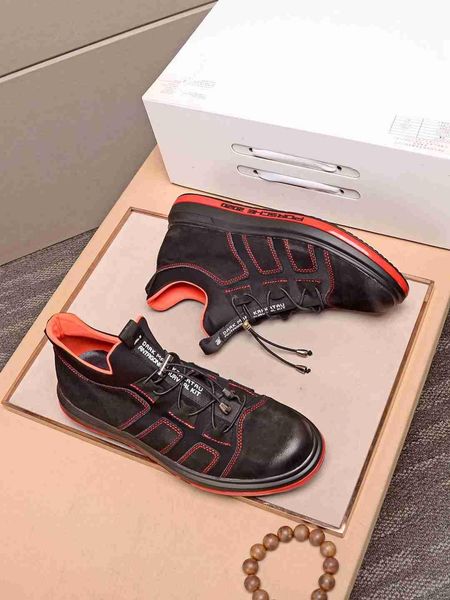 

2019 men sports shoes breathable mesh black walking male casual wan2, Black;red