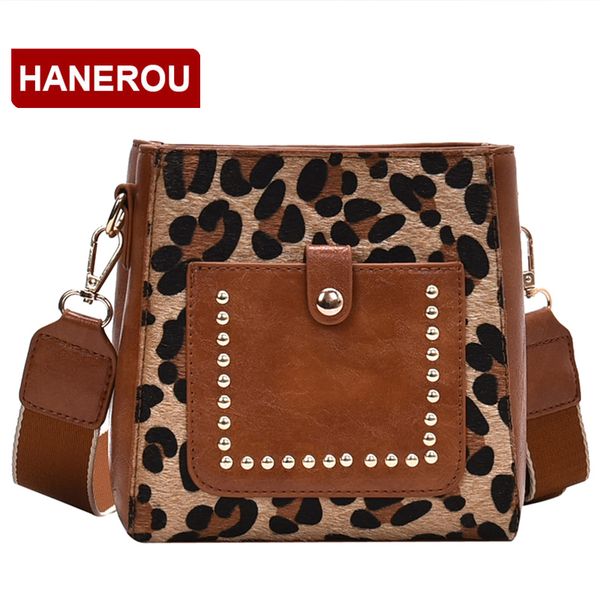 

leopard print bag women pu leather crossbody bags handbags womens bucket bags female should messenger