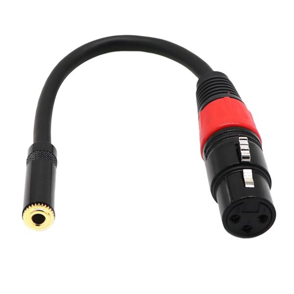 

xlr to 1/8 female adapter, balanced mini-jack(3.5mm) female to microphone cable, 3.5mm stereo trs to xlr female transforming cord converter