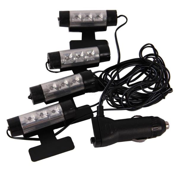 

4 x 3led car interior accessories decorative atmosphere lamp light