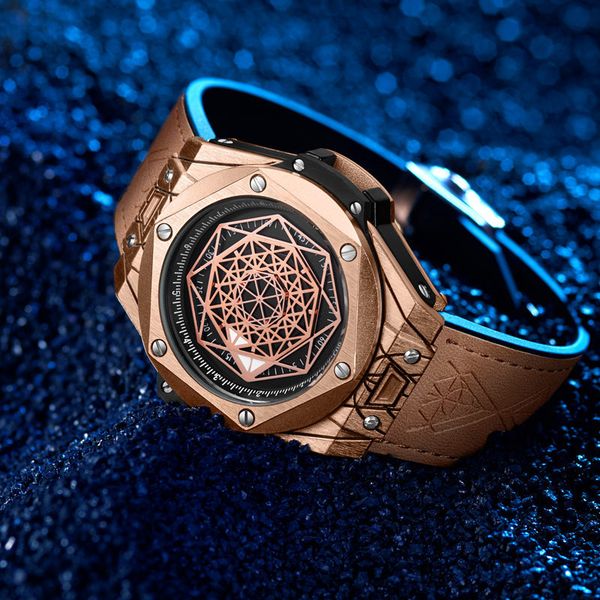 

fashion fashion sports net red quartz men student watch men, Slivery;brown