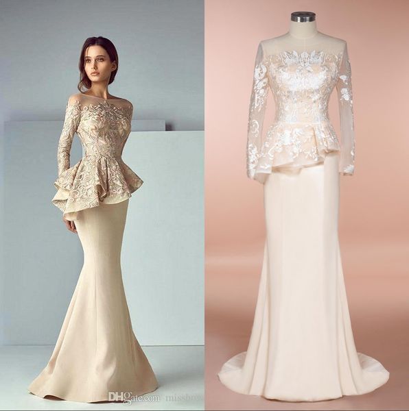 

длинные рукава lace top матери невесты платья 2020 шампанское плюс размер длина баски русалка пола матери платья real image, Black;red