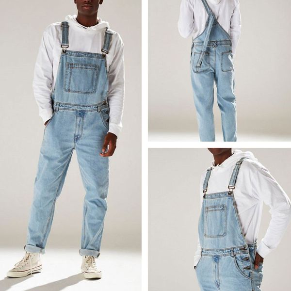 

jeans men new 2019 summer street influx bib shorts high waist men's jeans light blue trousers more sizes s-xxxl