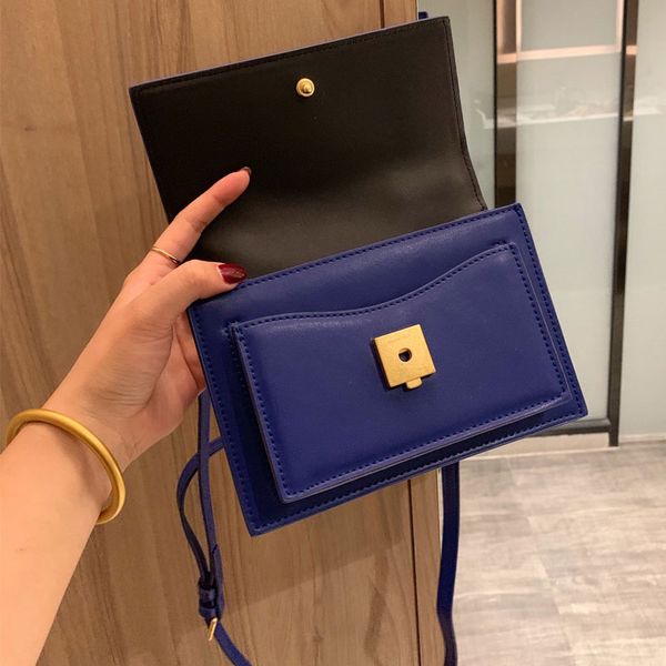 

crossbody handbag women's shoulder hand-held messenger leather inlay luxury leather bag women's fashion organ bag multi-color hand