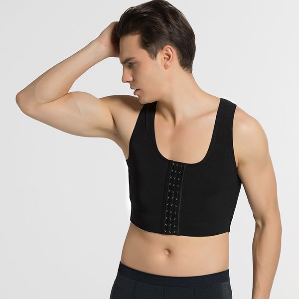 

мужские тела shaper для похудения рубашка сжатия жилет упругие тонкий shapewear, Blue;gray