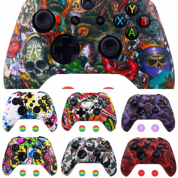 

6fqhx camouflage camo for protective silicone case rubber cover sleeve skin xbox one x s controller protector
