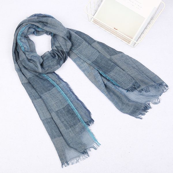 

new linen warm soft scarves spring autumn winter scarf retro sequins women/men tassel striped wrap cotton foulard