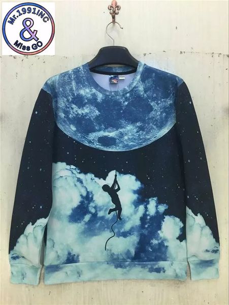 

мужская дизайнерская и женская мечта воздушный шар луна мальчик детская одежда большой размер абстрактный творческий пара длинный свитер, Black