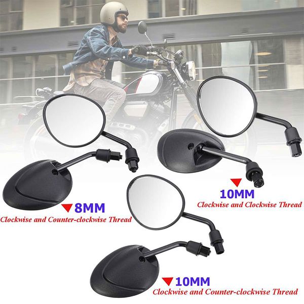 

motorcycle modified mirror scooter rearview mirror universal motorcycle rearview accessories handlebars 2 mirrors black