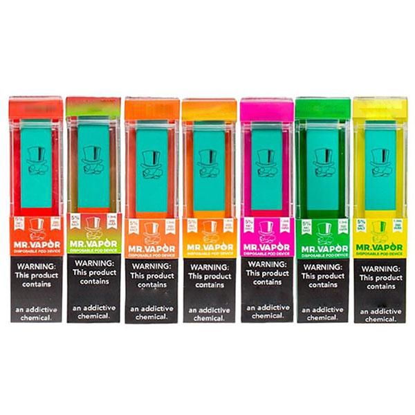 

MR.VAPOR одноразовые устройства MR Vapor Vape Pen Starter Kit 280mAh аккумуляторная батарея 1,3 мл Картриджи 400Puffs Испарители против Puff бар биди