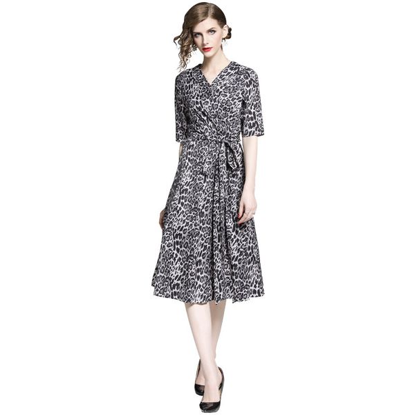 

maternity dresses woman ladies v-neck leopard runway belt slim party casual cute cocktail office work wear dress lady vestidos, White