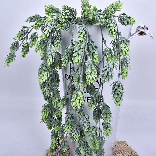 

european flocked plant pineapple grass wall hanging pine grass vine home garden plant decor for home decor 80cm