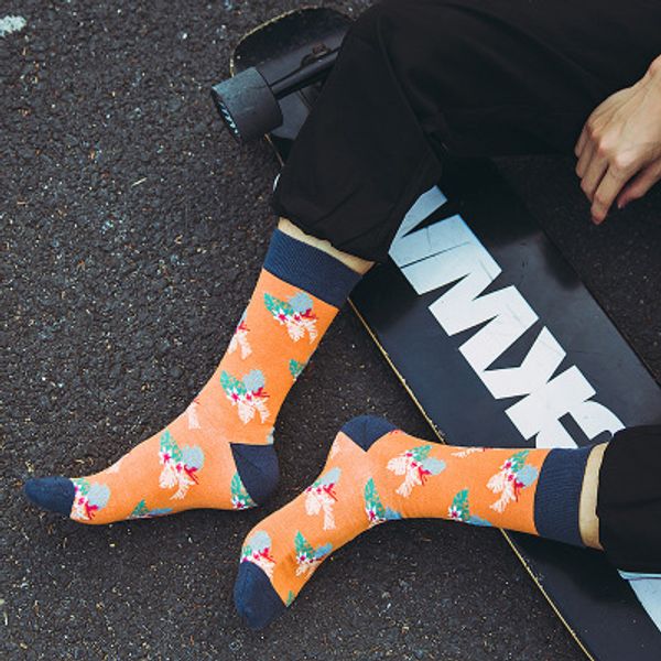 

мужские модные носки, доказательство запаха, доказательство пота, молодые люди, носки с буквенным рисунком. двадцать седьмая категория, Black