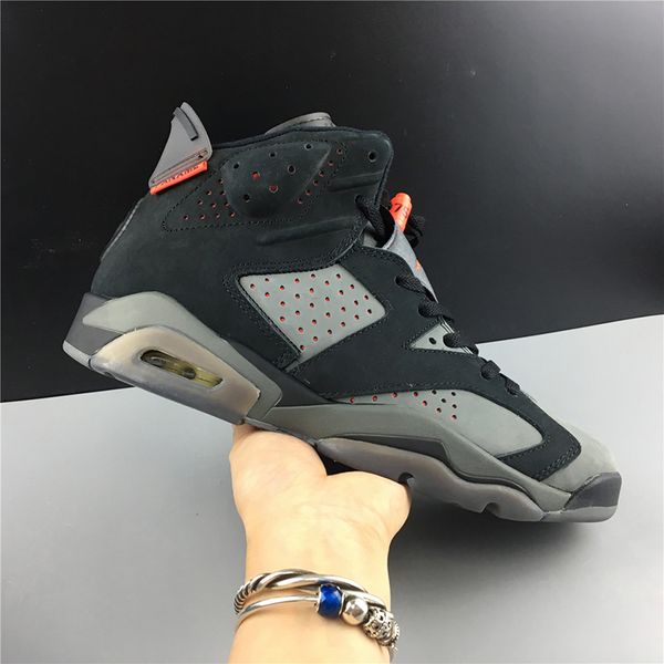 

psg air  ck1229-001 6s vi black men basketball sports shoes sneakers trainers with original box us7-13, Black;white