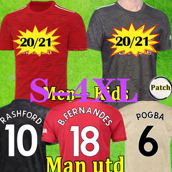 

s-xxxxl 2020 manchester soccer jerseys thailand 20 21 pogba lingard soccer jerseys 2019 2020 martial rashford football kit martial jersey, Black;yellow
