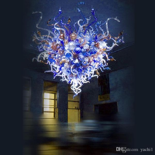 

customize l home decor type and glass material chandelier lamp indoor decoration led light source hand blown murano art glass chandelie