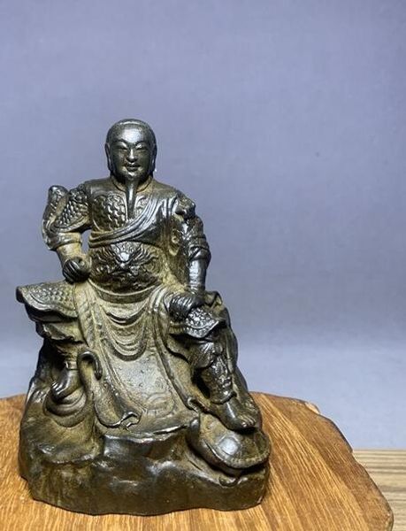 

античные украшения меди базальт император zhenwu император предок античный микро-резной медь античная медь бронза будда