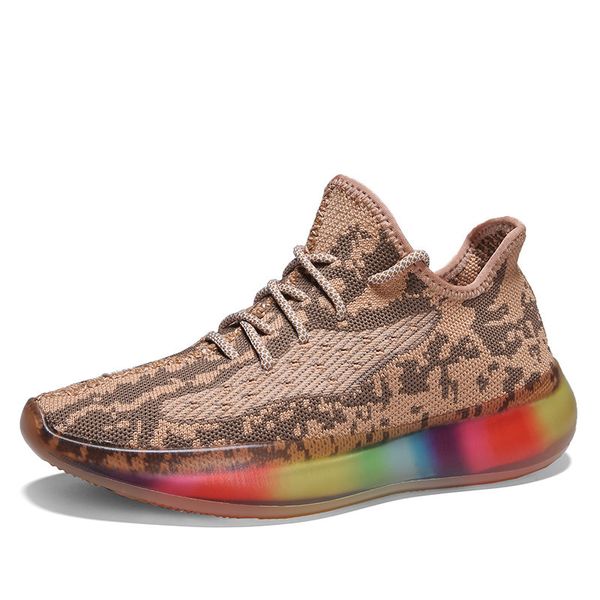 

male shoe rainbow bottom flying fabric coconut shoe motion dad ventilation student trend all-match network noodles run