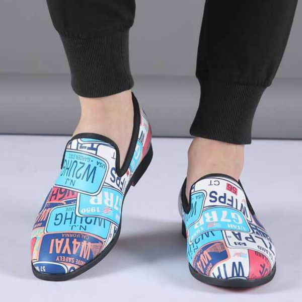 

2019 men handmade exquisite leather shoes colorful business dress shoes elegant man fashion casual flats big size 48 s7-51, Black