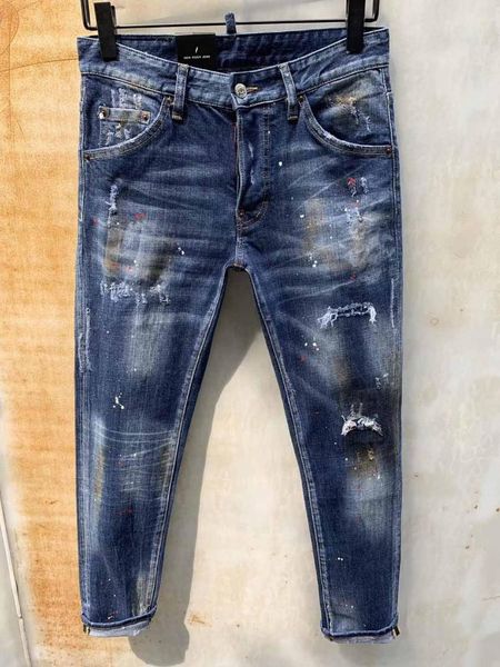 

dsenqi new men jeans ripped for jeans pants biker outwear man pants 936, Blue