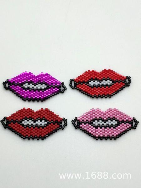 

europe and america small lips bracelets jewelry pendant fashion simple hand weaving bracelet customization of individual charact, Silver