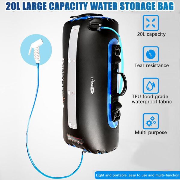 

открытый солнечный душ мешок складная солнечной энергии с подогревом кэмп воды сумка отдых путешествия туризм скалолазание bbq пикник воды j