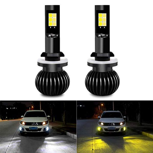 

2pcs dc12v h27 880 881 super bright led car fog lights 6000k daytime running lights automobile all in one headlight ice blue