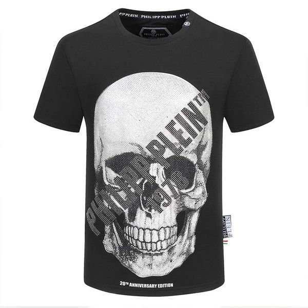 

summer fashion brand men's high-quality designer t-shirt european round neck hip-hop t-shirt 100% cotton short-sleeved men's cloth, White;black
