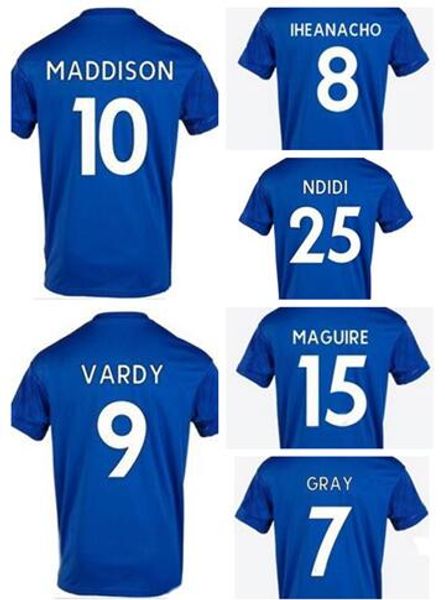 

Top Customized 19-20 VARDY 9 GRAY 7 IBORRA 15 MADDISON 10 Okazaki NDIDI 25 5 Iheanacho 8 Thai Quality Soccer Jerseys wears