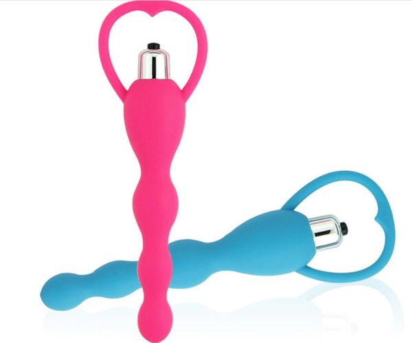 Silikon Anal Pull Perlen Anal Plug Vibrator G-punkt Stimulieren Masturbator Erwachsene Sex Spielzeug Anus Plugs Vibrierender Stick Für männer Frauen