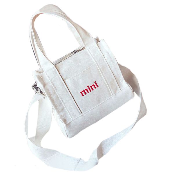 

korean version of the embroidery letter canvas shoulder bag handbag simple wild girl shoulder bag diagonal cross