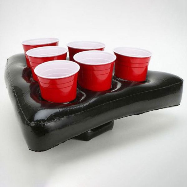 

inflatable beer pong hat floating pong game for swimming pool party supplies beach inflatable toys for kids giant beer