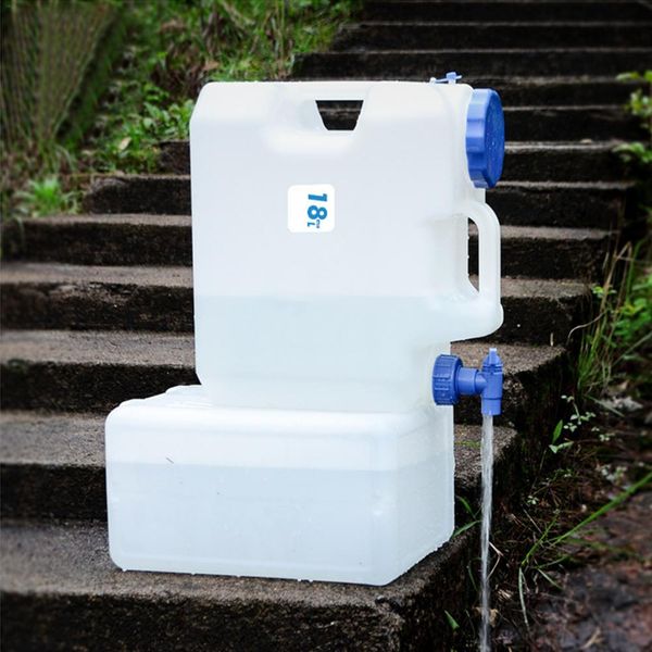 

10/18l car bucket water storage pe outdoor camping self-driving tour bucket car home drinking water container holder with switch