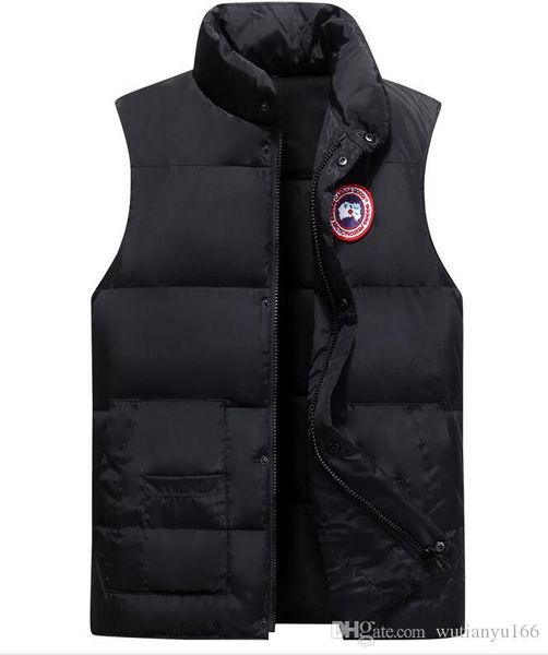 

mens wholesale popularity canada jacket pocket decoration mens designer winter coats personality mens winter down vest, Black;white