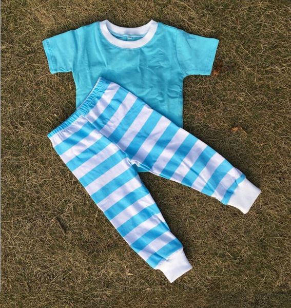 

easter day baby clothing set boutique childrens pajamas wholesale kids night wear, Blue;red
