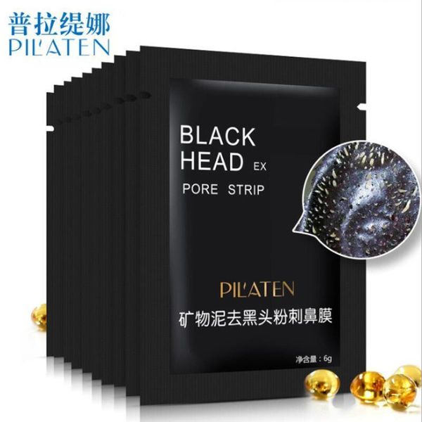 

100pcs /150pcs/500pcremovedor de cravo pilaten black mask blackhead remover acne mask beauty deep cleansing black head face mask