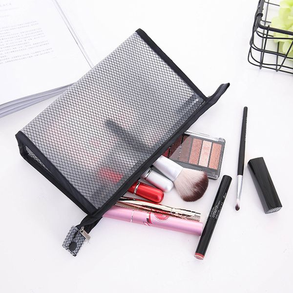 

2018 new portable cosmetic bag waterproof eva makeup bags translucent grid storage travel bag wml99