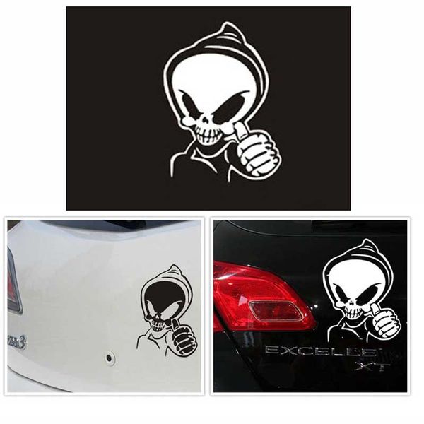 

2pcs cute ghosts car cover scratches stickers personalized modified reflective decals detor