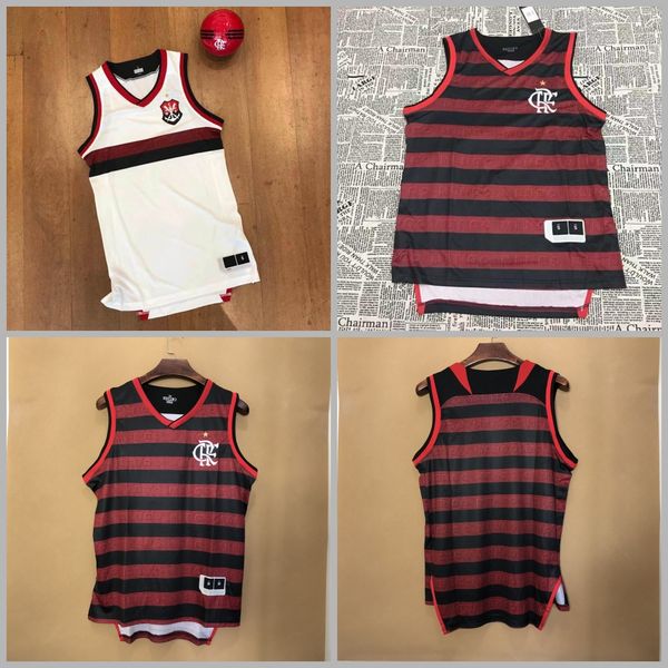 

2019 2020 flamengo basketball vest white black red soccer jerseys quality
